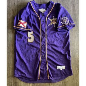 Intensity Mens Medium XFL Birmingham Thunderbolts #5 Football Jersey Purple